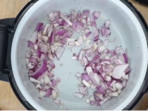 sautéing onions