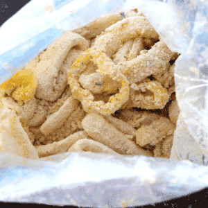 calamari in zipper freezer bag