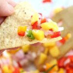 salsa on tortilla chip