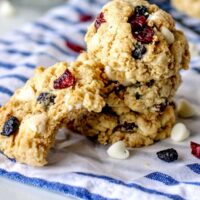 white chocolate blueberry cookies