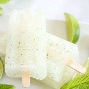 mojito pops with lime and mint