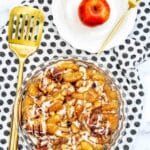easy apple cobbler with cinnamon rolls
