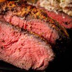 sliced medium well sirloin roast